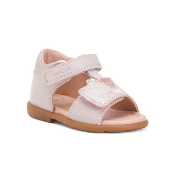 GEOX Old Rose Leather Verred Sandals (Infant, Toddler)